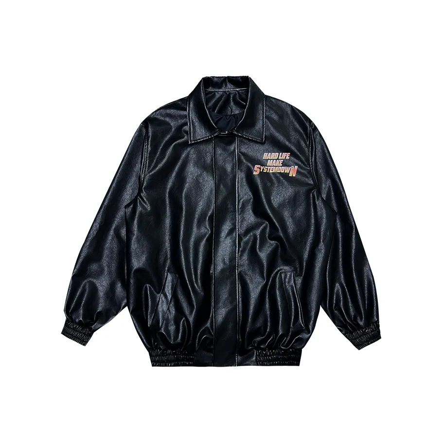 Systemdown кожаная куртка унисекс