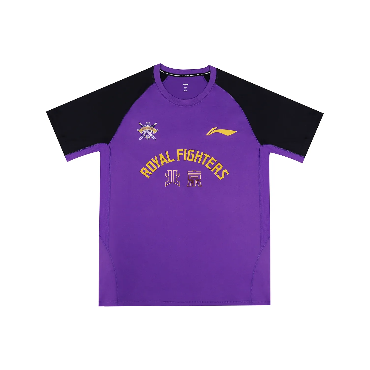 Т-рубашка с подкладкой унисекс фиолетово-черная