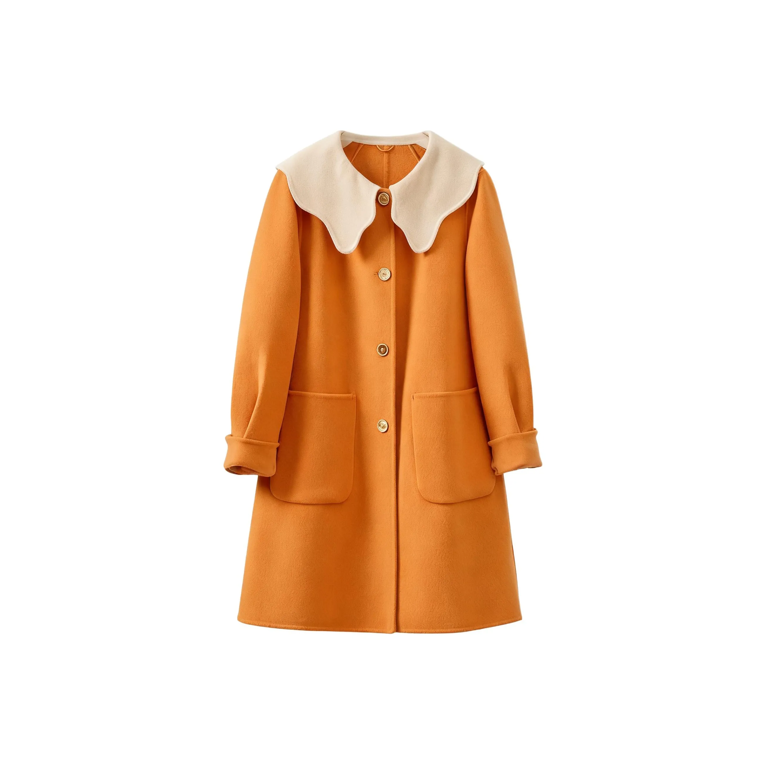 FENHONGMALI Эмма-оранжевый Женское пальто