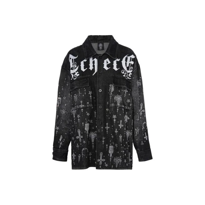 TCH Черный Унисекс Джинсовые куртки