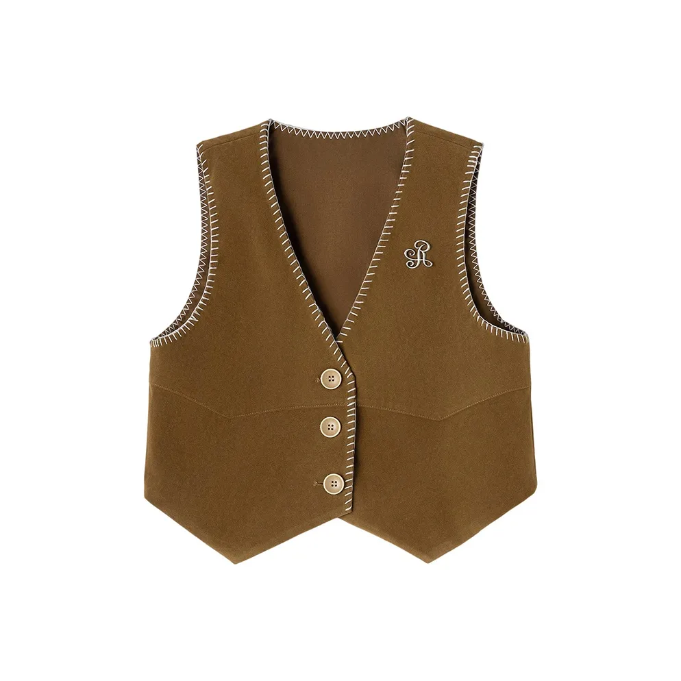 IKYOU Коричневый Женский жилет