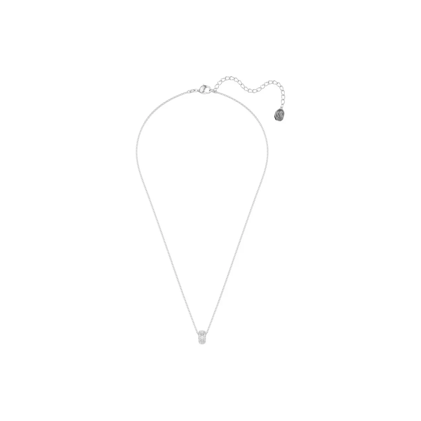 Swarovski Dextera Ожерелья с родиевым покрытием унисекс серебряный