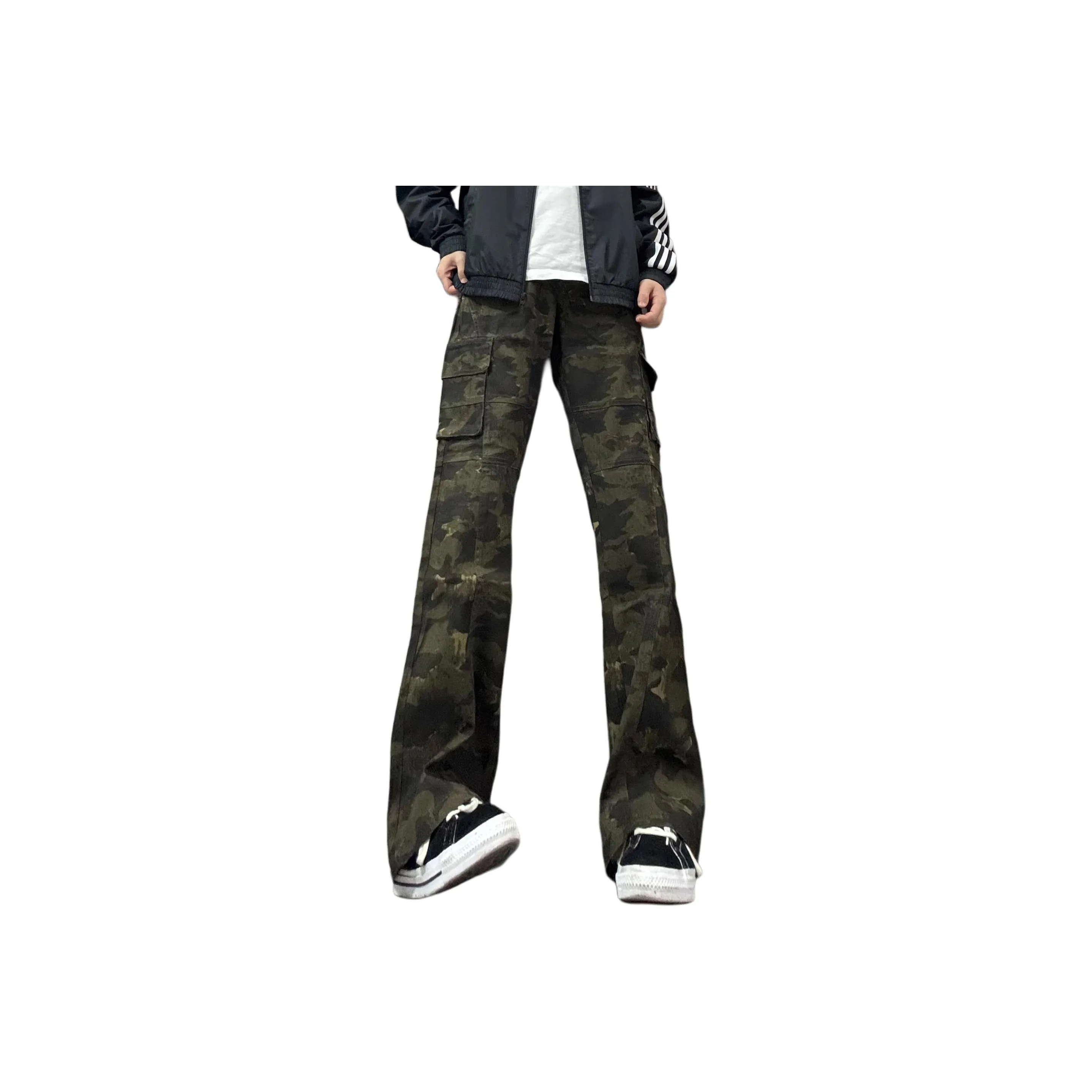 DAFK Камуфляжный кофейный полупластичный пояс Мужские джинсы