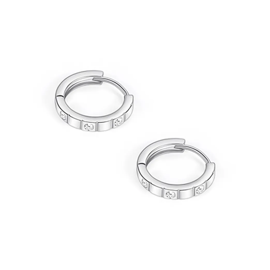 JianKai Серьги из меди с серебряным покрытием унисекс