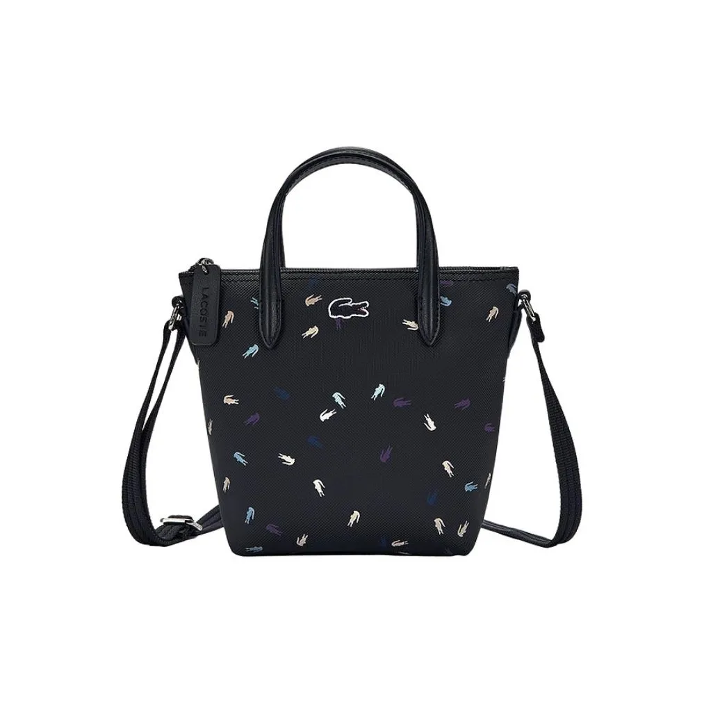 LACOSTE Принт Дизайн Тоут Сумка Сумка для покупок Мини Сумка Женская Черная Синяя