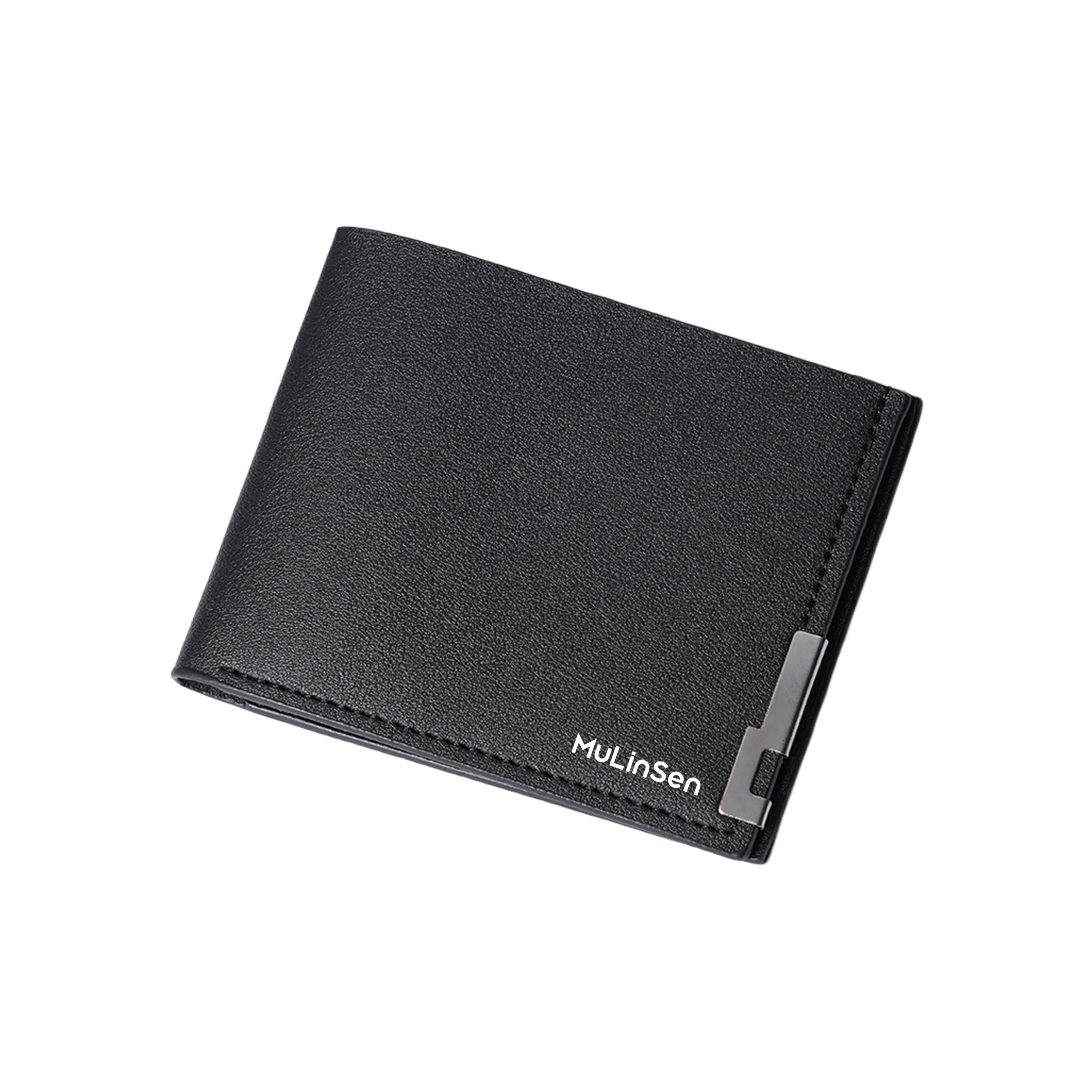 Mulinsen ПУ (полиуретан) Кошелек Стандартный Унисекс Черный Светлый Кофейный Темный Кофейный