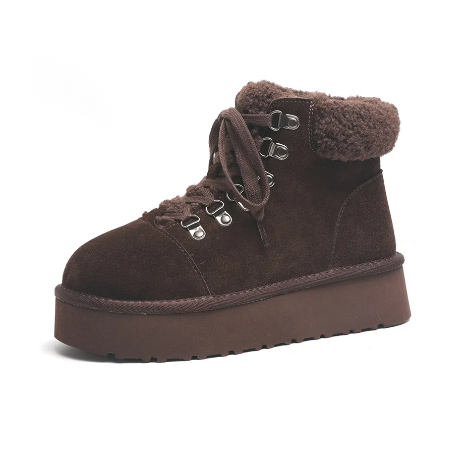 O.L Термический Аbrasion-Resistant Увеличение Высоты Короткие Снежные Ботинки Женские