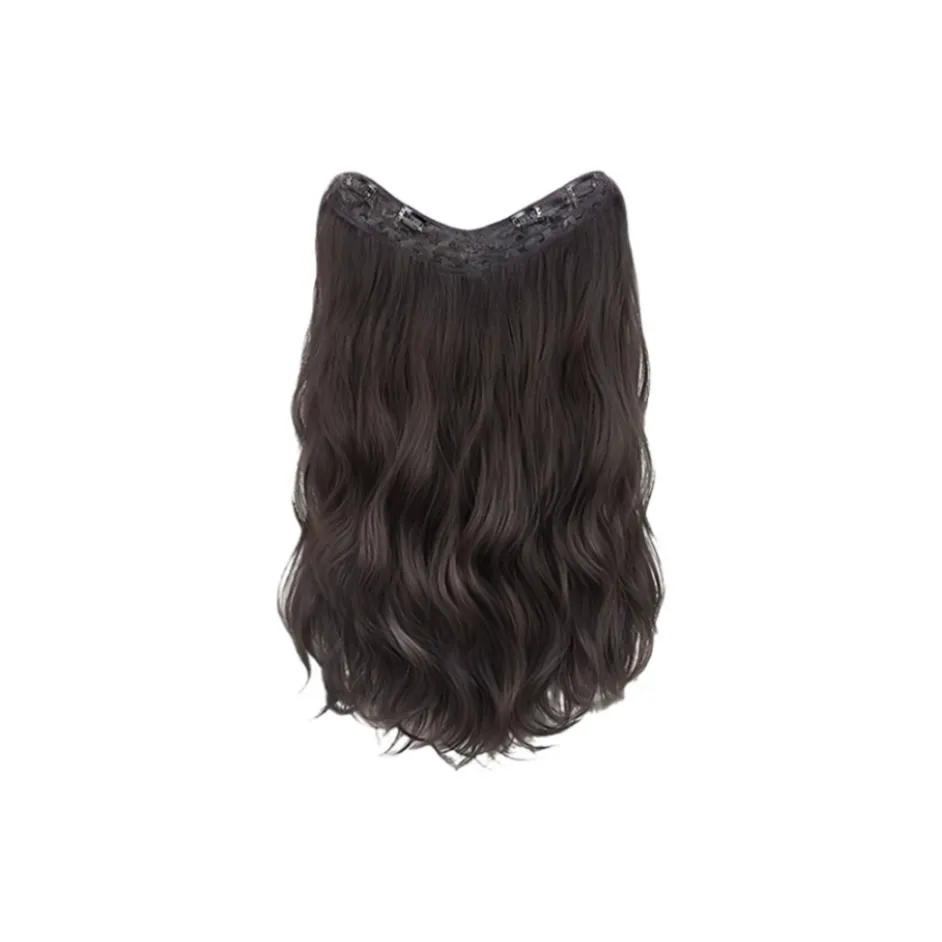 QIYEXUE Ван-Пис Расширение для волос Большая волна Длинные кудрявые Женская парик Натуральный и бесшовный Объемный и добавляющий объем волос