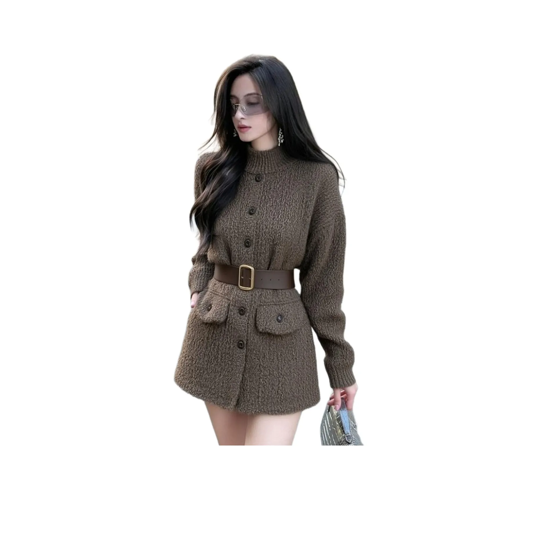 Mu Xiao Xin Кофе Бесплатно Бренд Наклеенный Женский Трикотаж