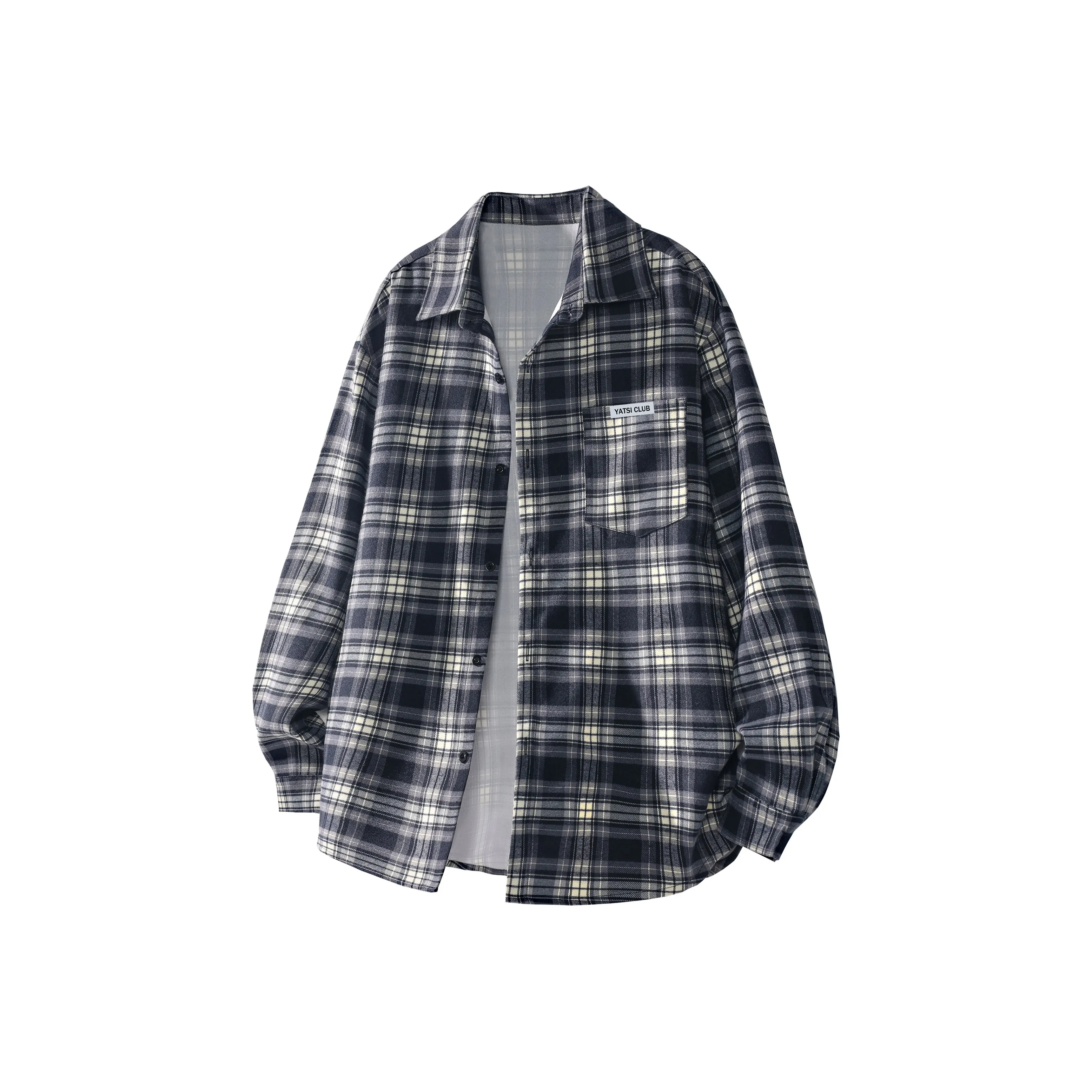 YATSI Темно-синие унисекс рубашки