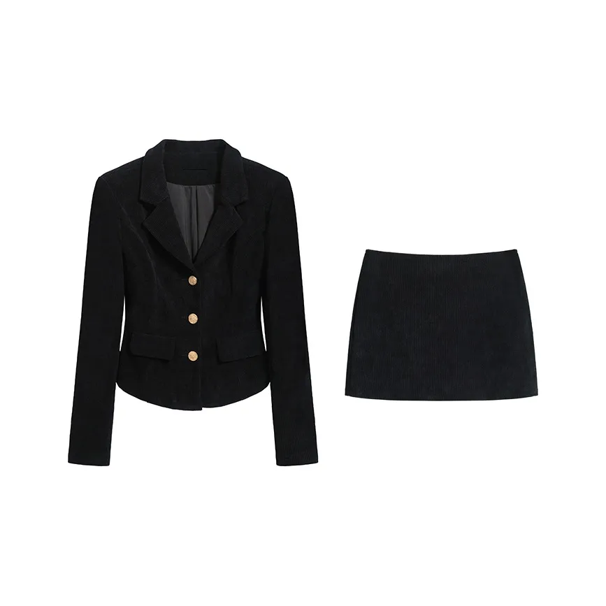 ABBY GODDESS Зимний комплект с юбкой женский черный