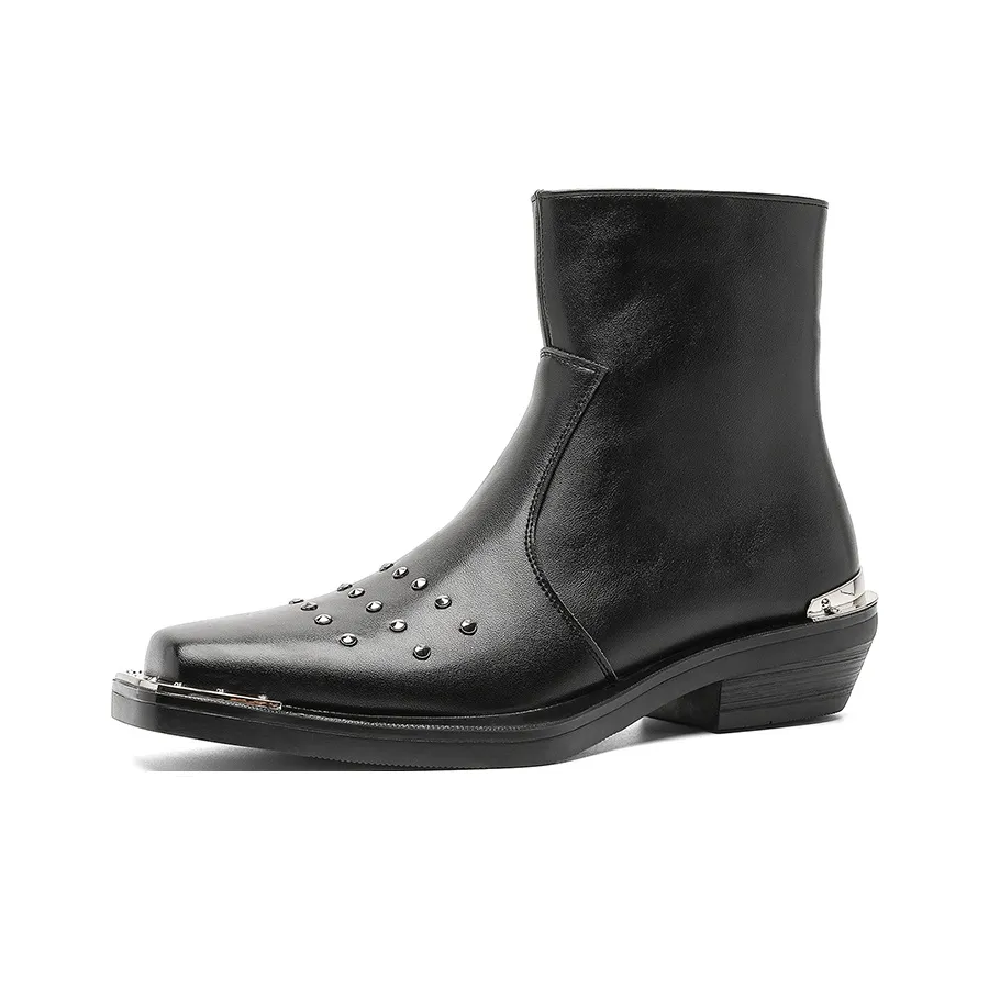 ZHENRAN Железо Голова Челси Мартин Boot Мужской