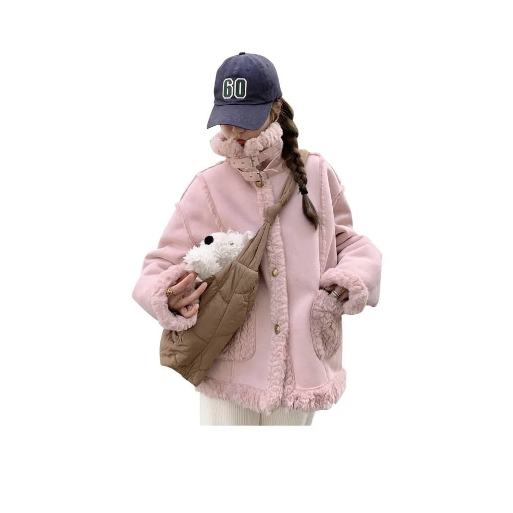 Vintage Cars Бархат Feel Пальто Женские