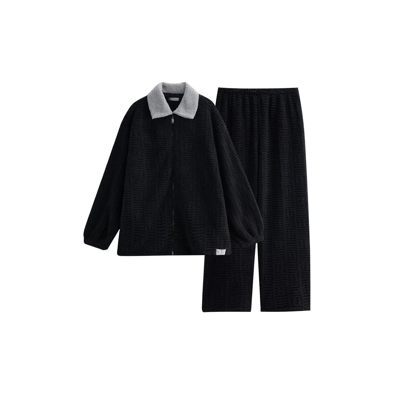 Same Language Пижамный комплект Мужской глянцевый Перо Черный