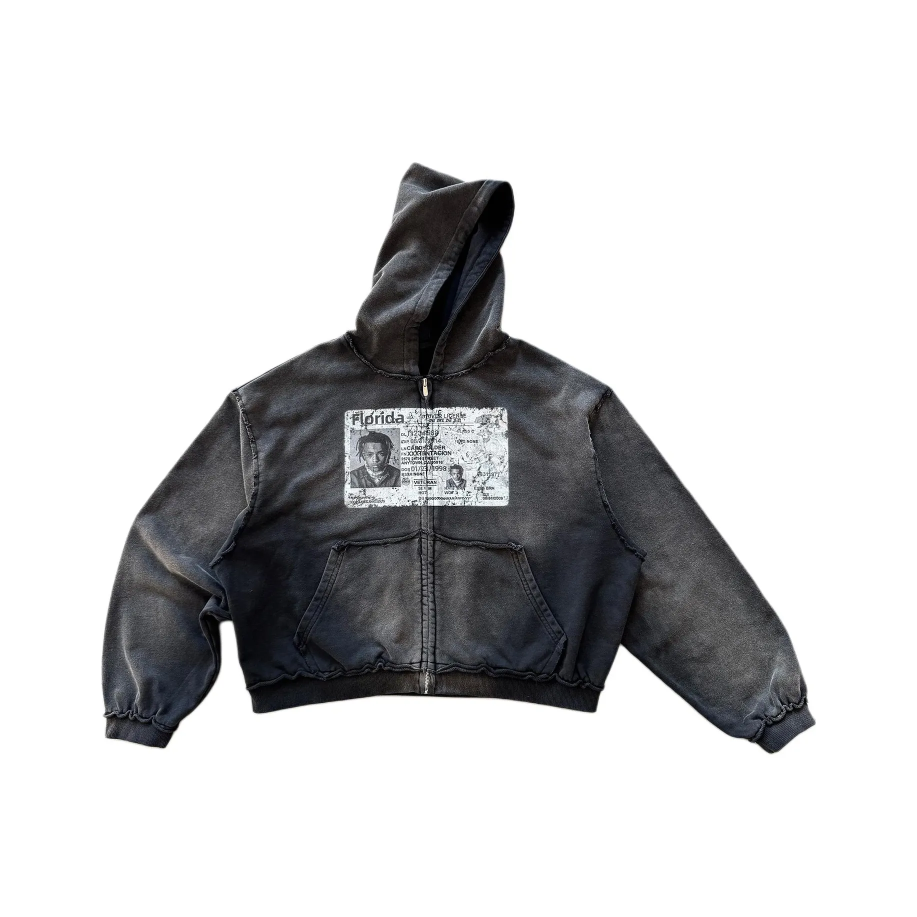 EROLE Потертый вымытый черный унисекс свитшоты