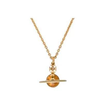 Vivienne Westwood PETITE ORIGINAL ORB PENDANT Brass Necklaces Женские Gold Khaki