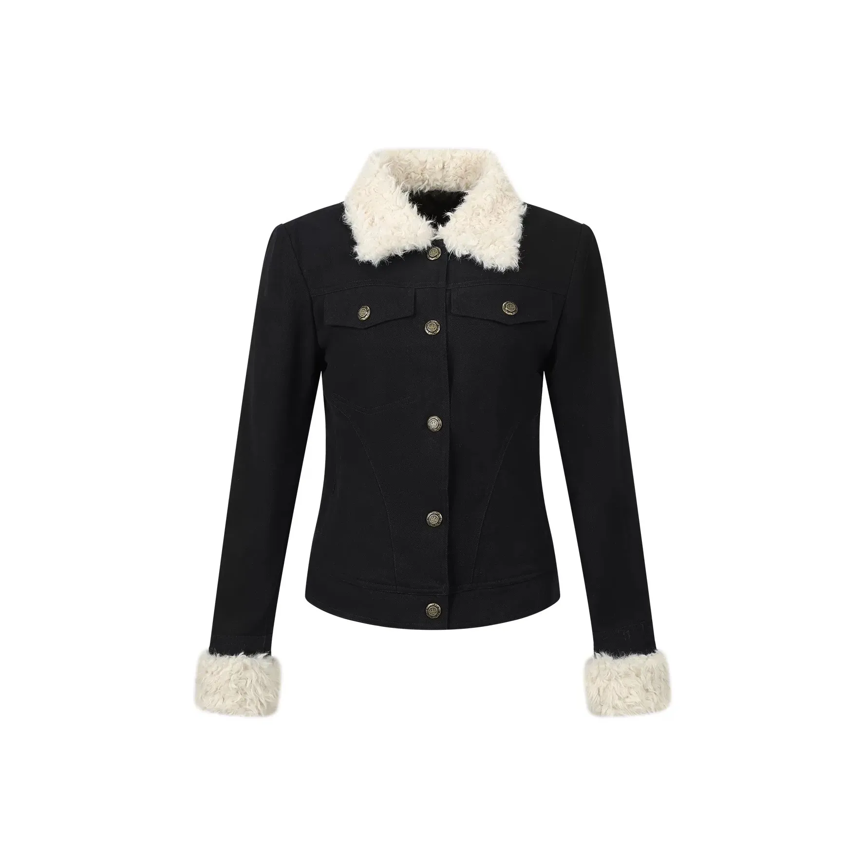 VKXOW Темно-синие женские бархатные куртки