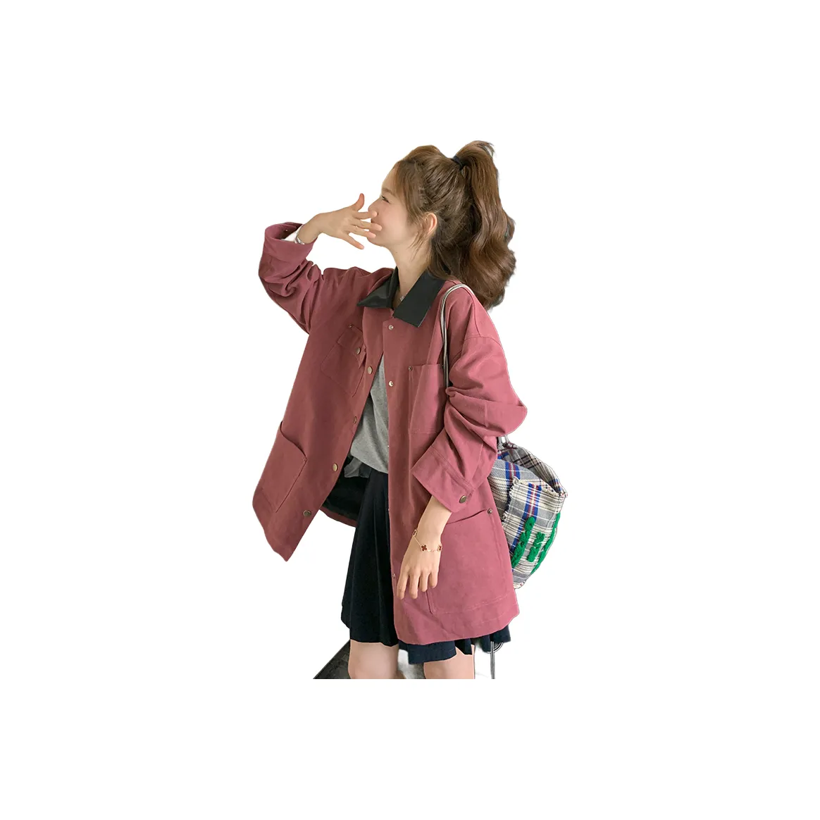 JZWSTUDIO Розовые Женские Куртки