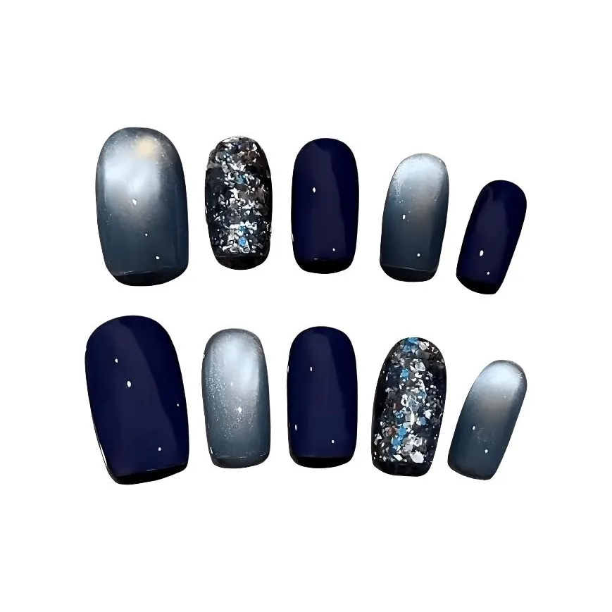 T Z Luxe Handmade Nail Polish Синий Съемный Осенний и Зимний False Nail