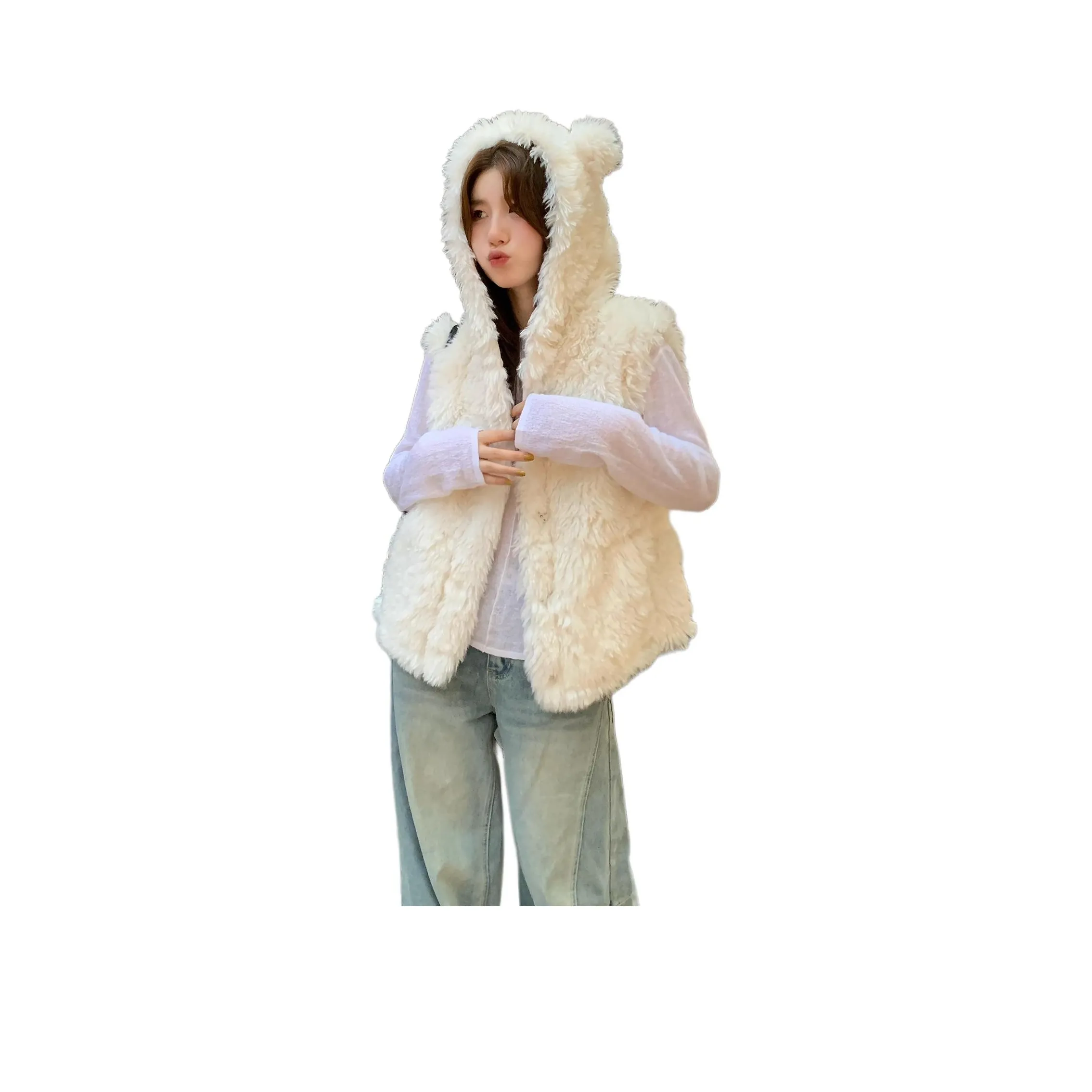 ZHUDIMEI Белый Унисекс Жилеты