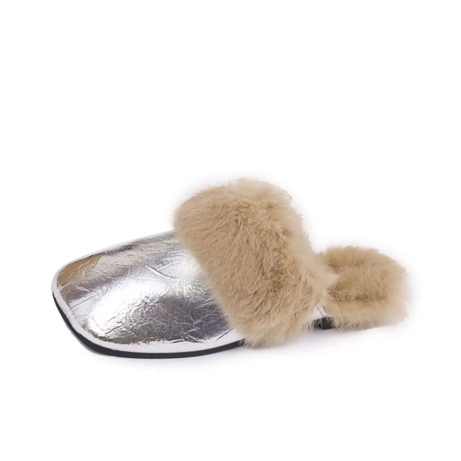 Rutai Резиновая подошва Флоковые противоскользящие домашние тапочки для женщин