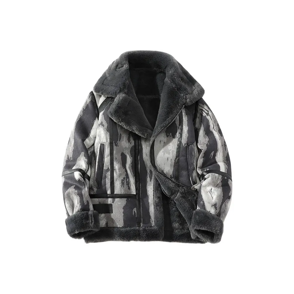 ACUOD BY CHANU Черный Однотонный Тяжелый Версия Унисекс Куртки