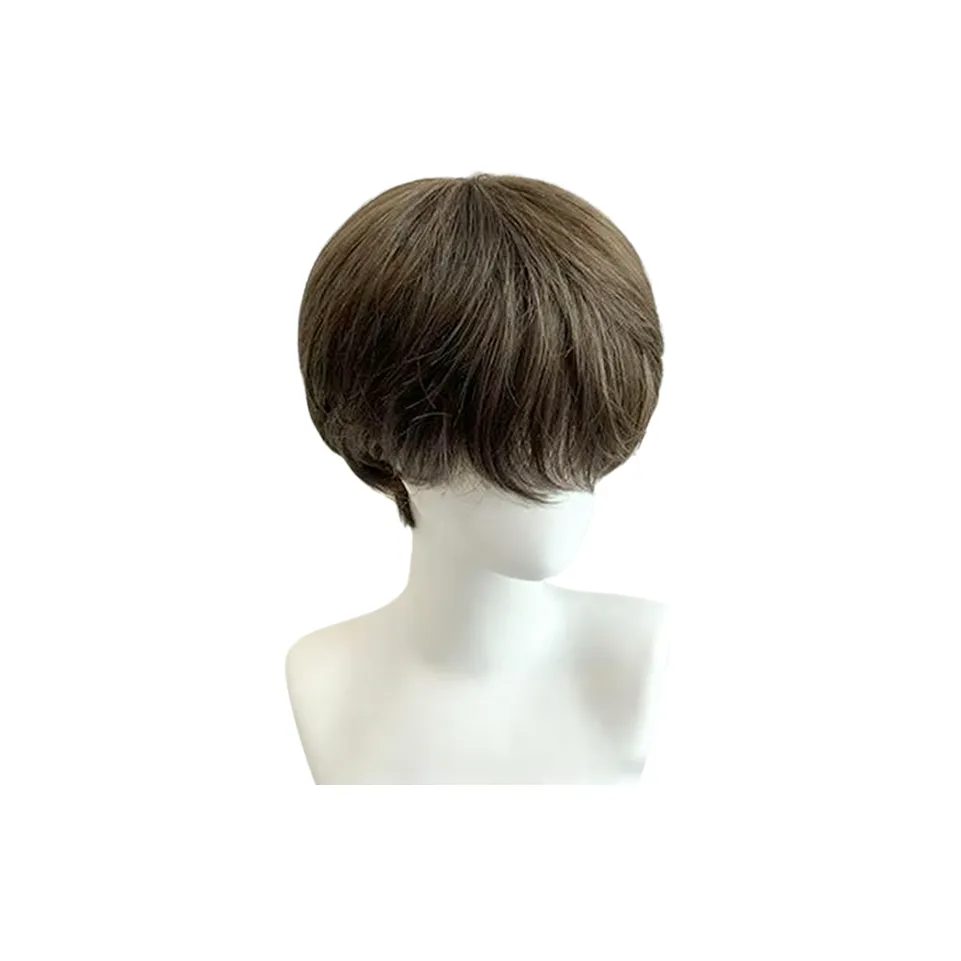 UMIFFA Перука Корейский стиль FLUFFY Холодный коричневый Дифференциальный Скрученная крышка Мужской