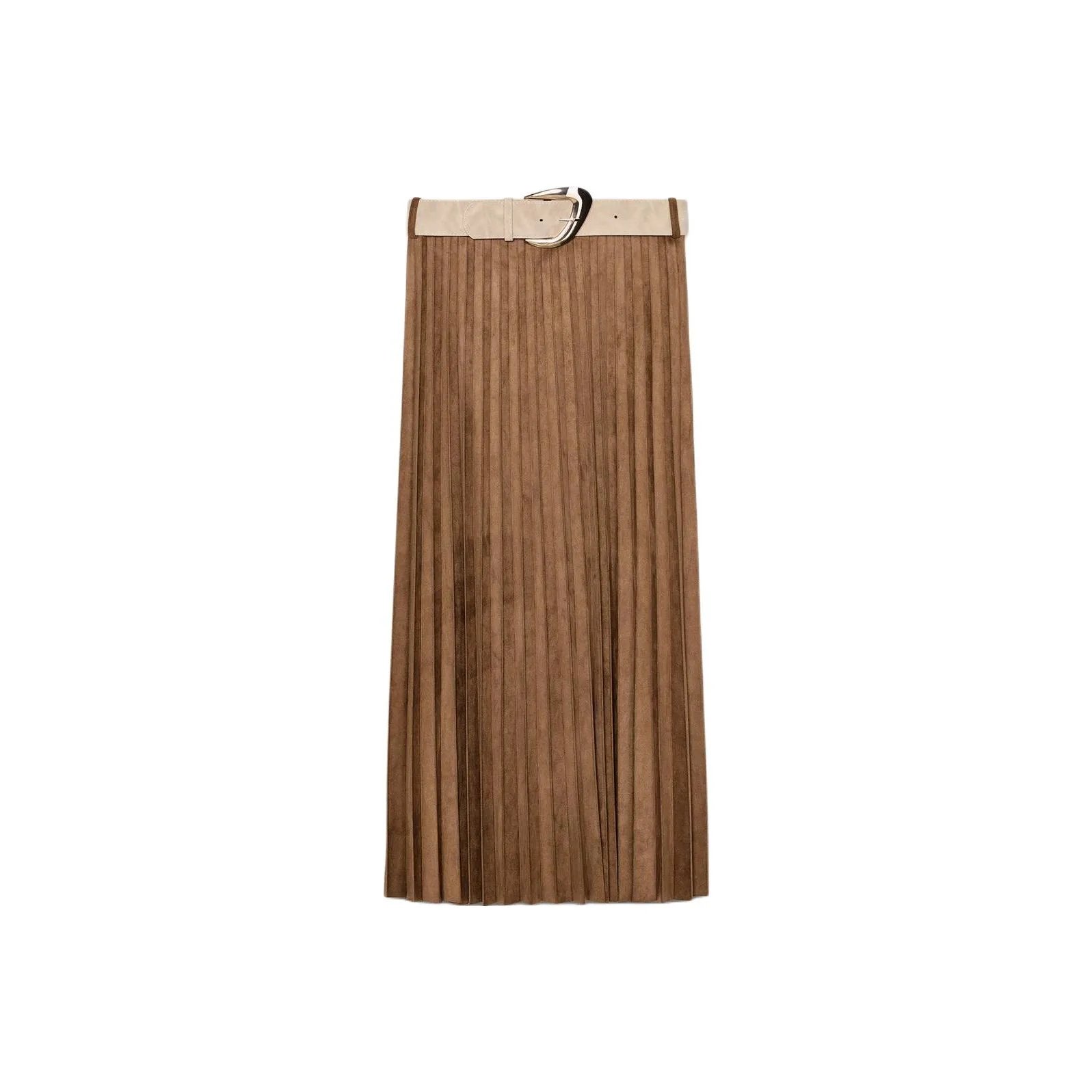 ZARA Светло-коричневая женская повседневная длинная юбка