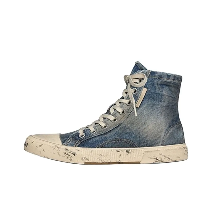 Balenciaga Paris Стильные Скейтбординги Мужской Джинсовый Синий Потертый