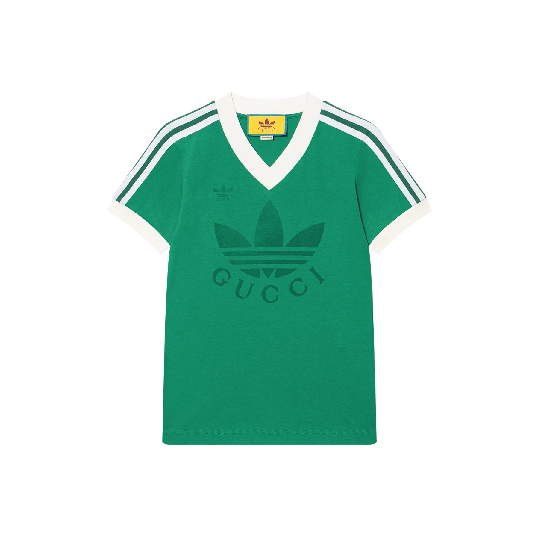 GUCCI x Adidas Originals GUCCI x ADIDAS Collaboration Футболка Унисекс Зеленая