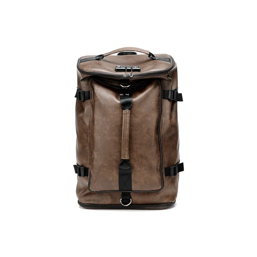 KONADCT Рюкзак из синтетической кожи стандартный мужской хаки