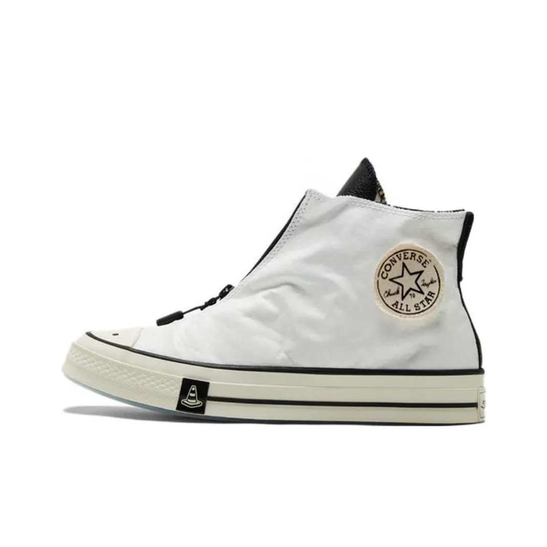Joshua Vides совместный бренд x Конверс 1970s Chuck Taylor All Star Износостойкий и Легкий Высокий Топ Кеды Унисекс Белый