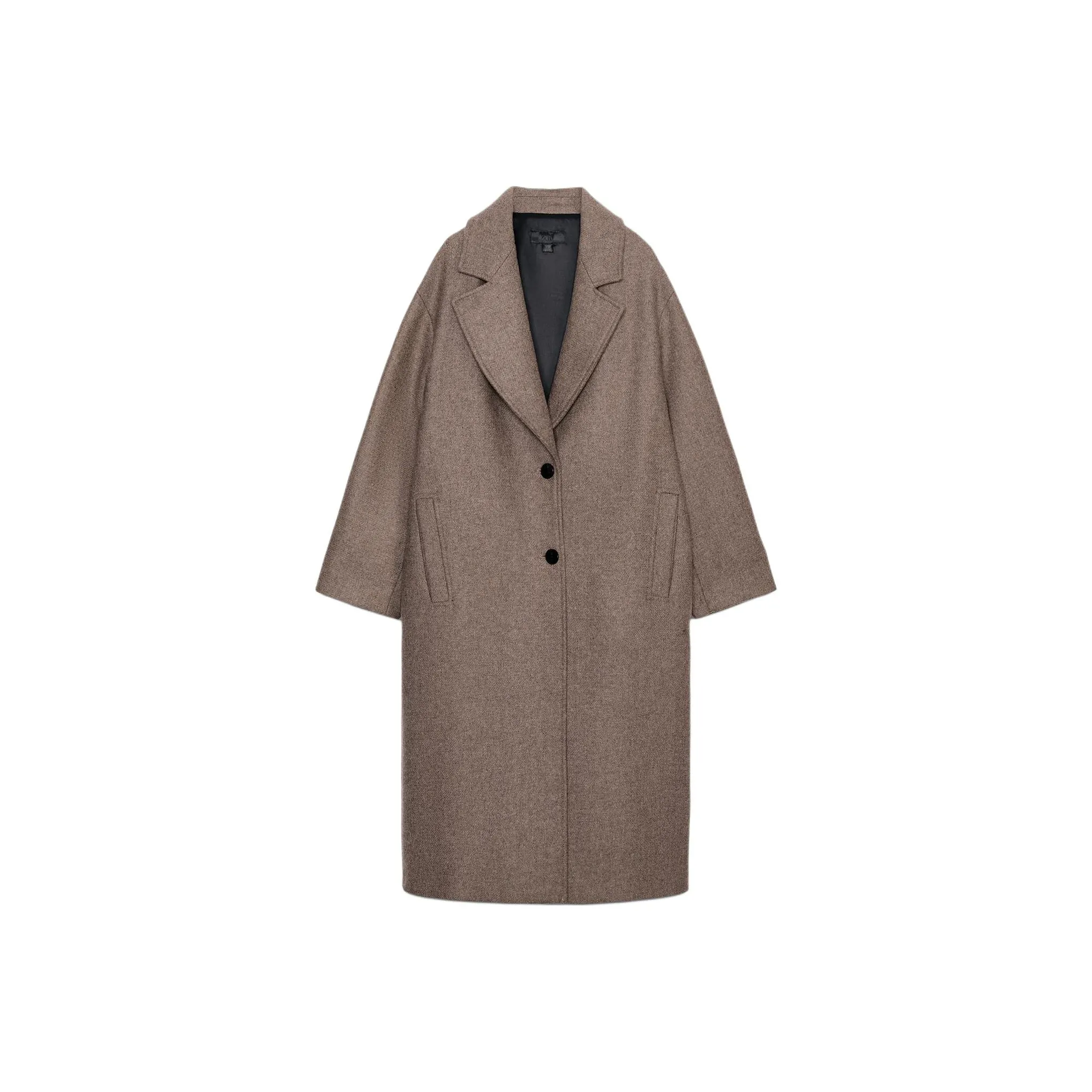 ZARA Collaboration Темный норковый женский пальто