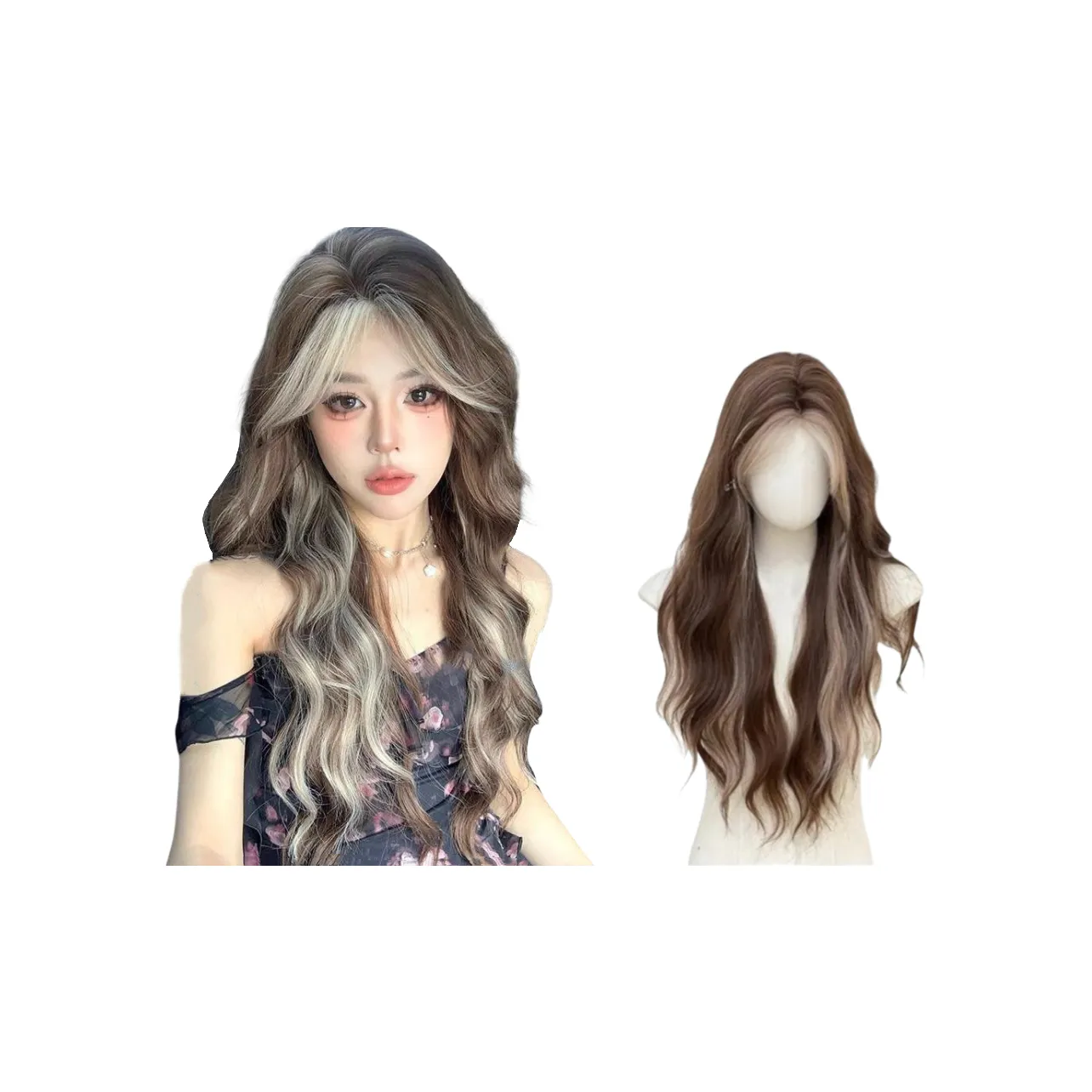 FYOSEE Париж Азиатский стиль окрашенный длинный кудрявые волосы большая волна женская парик высокая температура пряжа