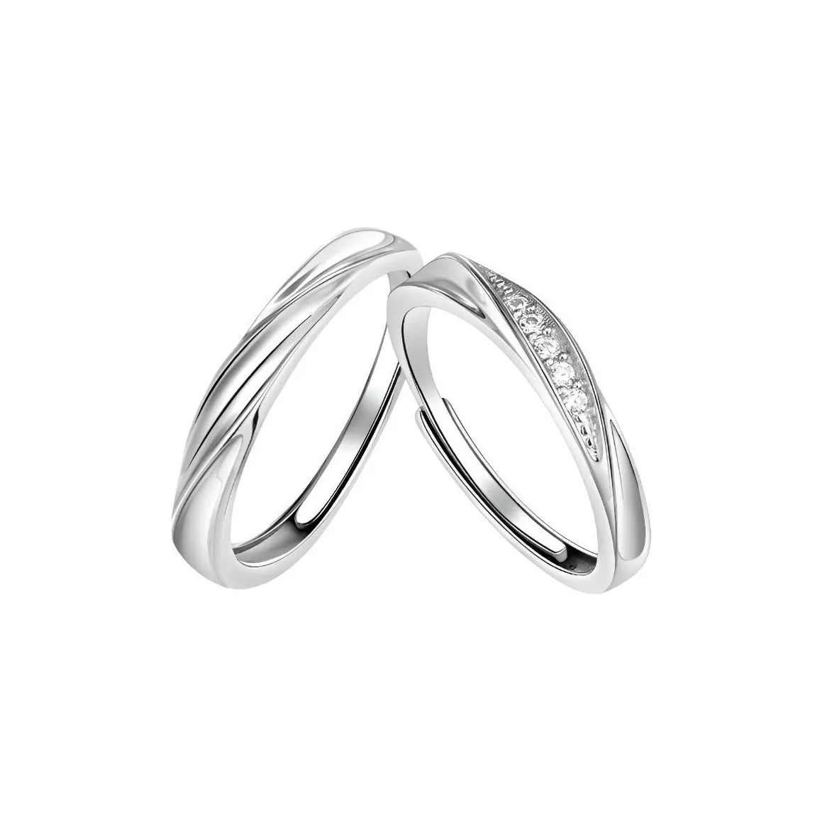 QUIET LOVE Искусственный топаз кольца унисекс