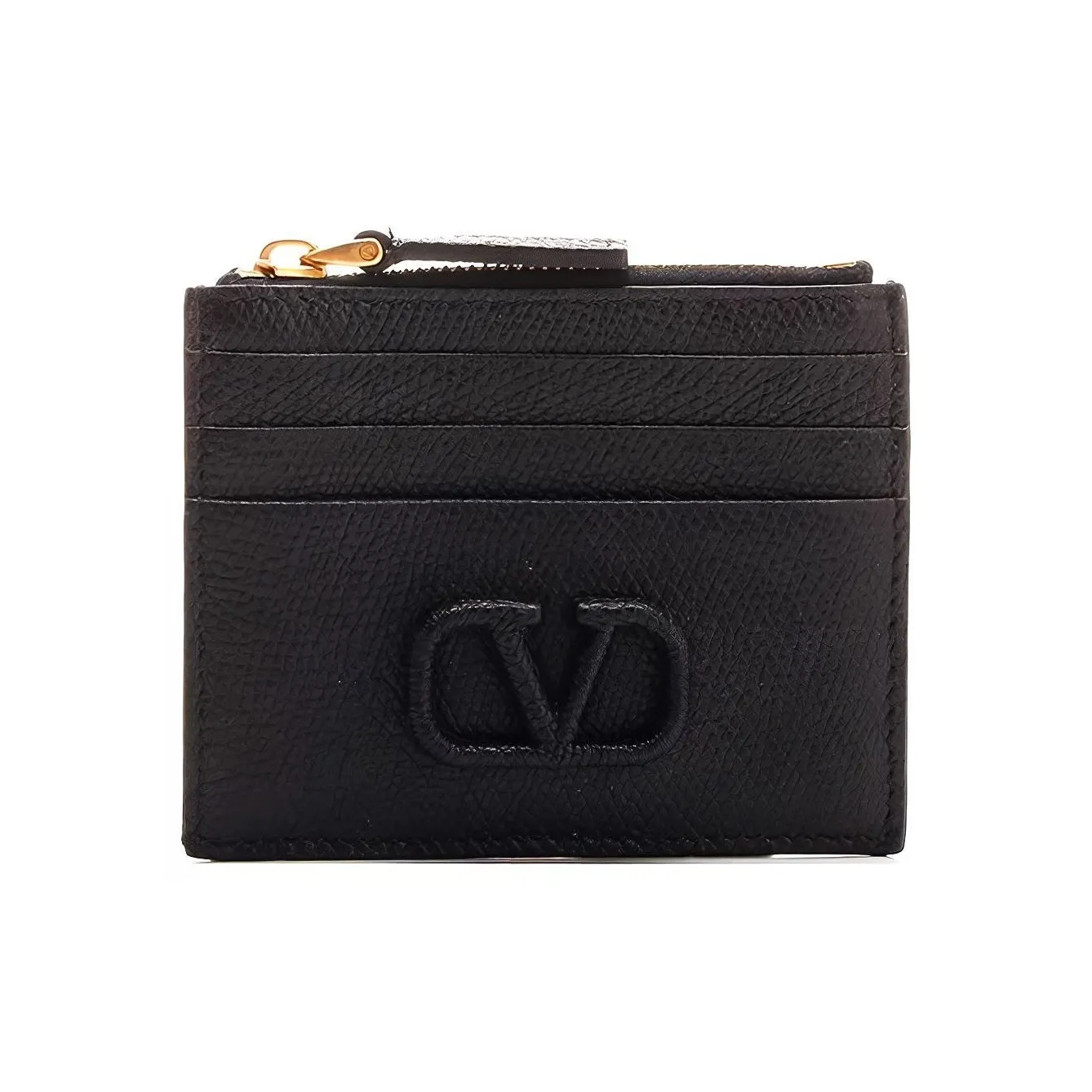 Valentino Коровья кожа Держатель для карт и кошелек женский черный