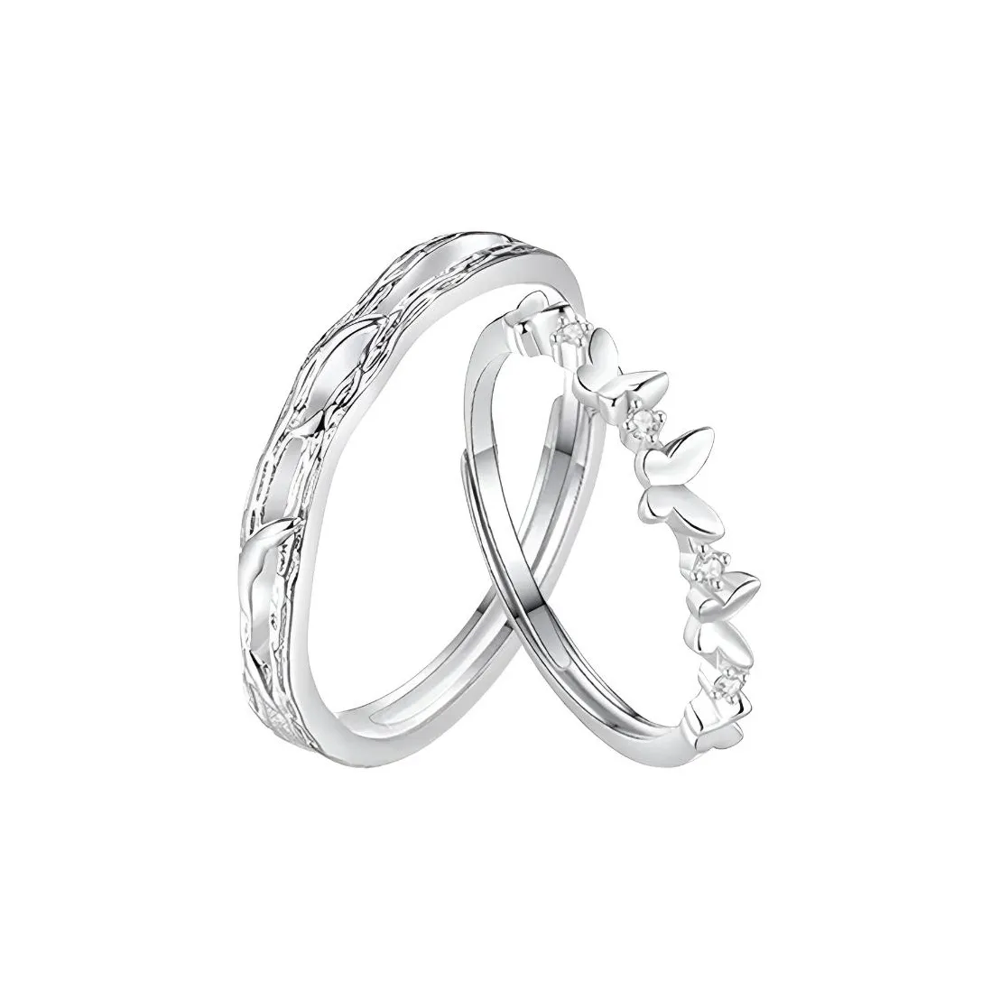 QUIET LOVE Искусственный топаз кольца унисекс