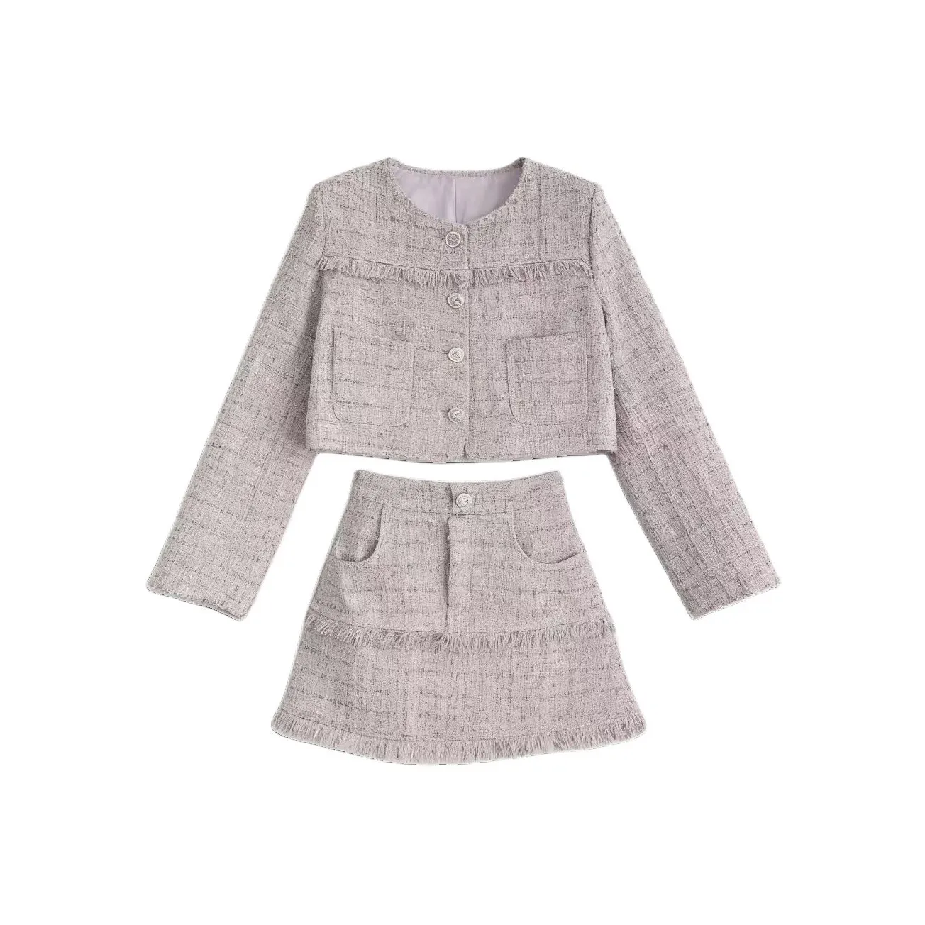 KKX Светло-фиолетовый женский комплект с юбкой