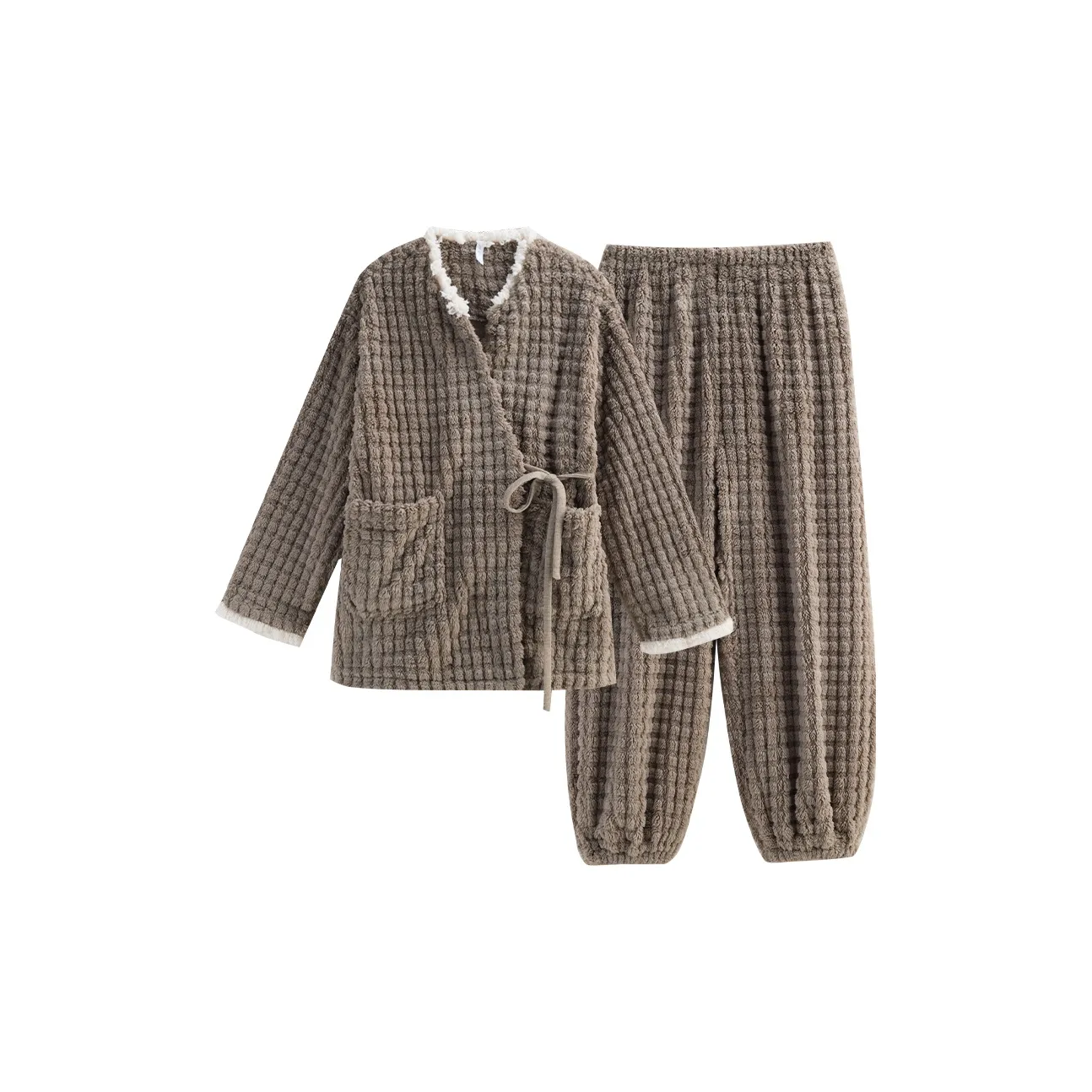 Same Language Пижамный комплект женский вафельная вязка