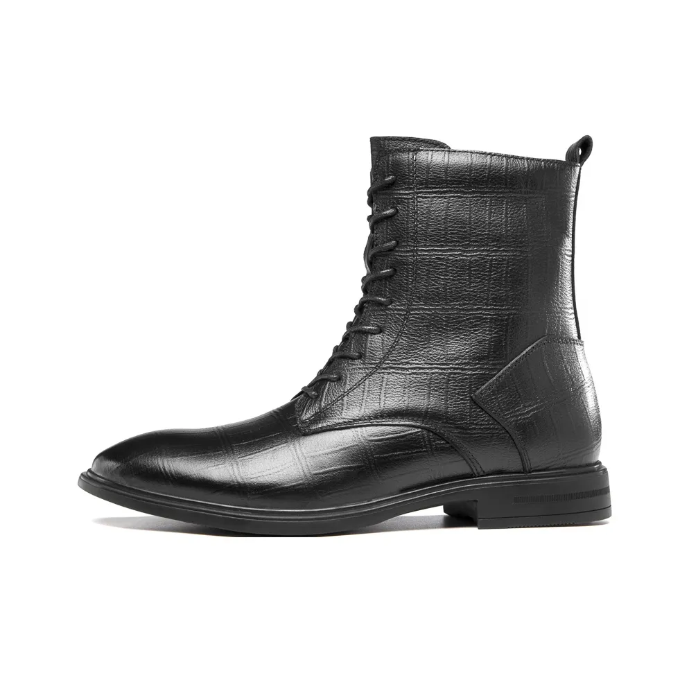 Red Bean Колено Высокий Мартин Ботинок Унисекс