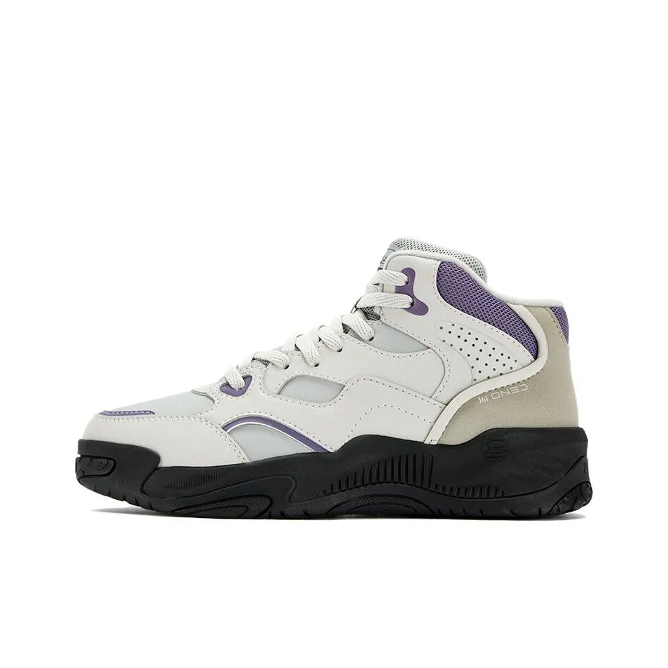 361° Jincheng Slip-resistant Abrasion-resistant Thermal High Top Casual Shoes Women's Gray Purple
