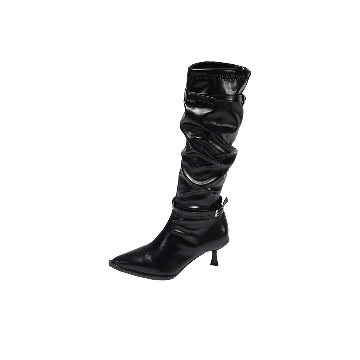 Wuji Узкие каблуки высокие сапоги женские