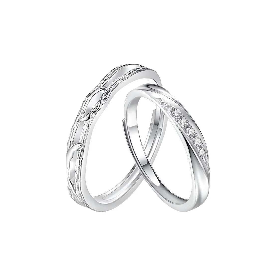 QUIET LOVE Искусственный топаз кольца унисекс