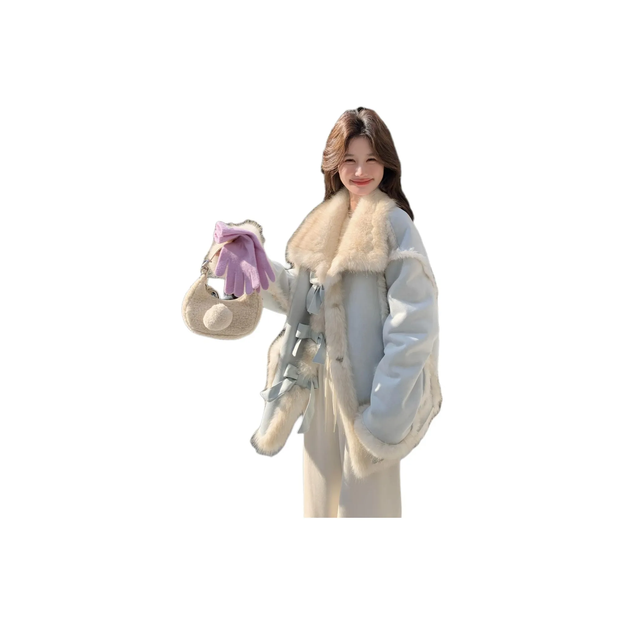 Vintage Cars Бархат Feel Пальто Женские