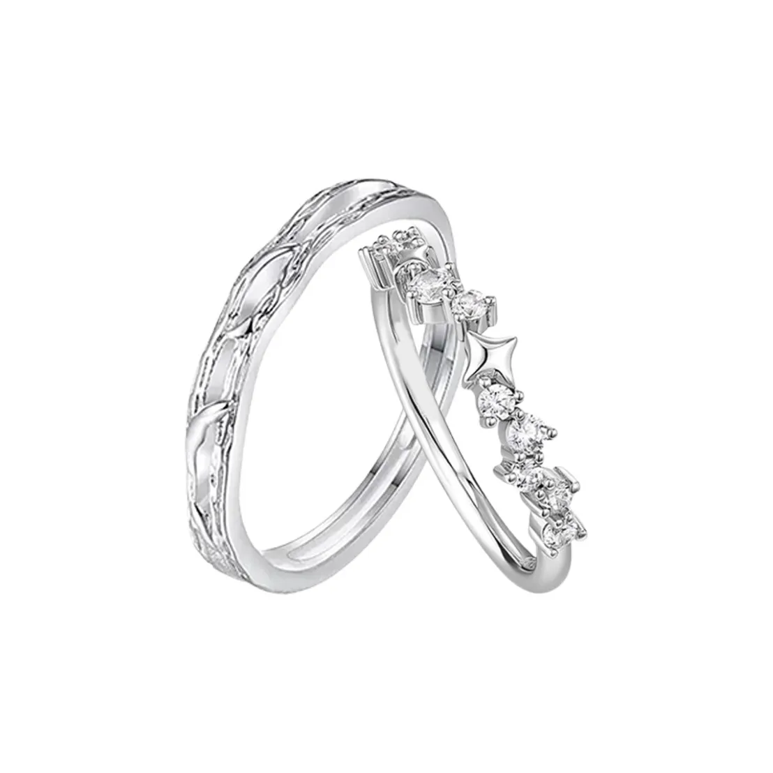 QUIET LOVE Искусственный топаз кольца унисекс