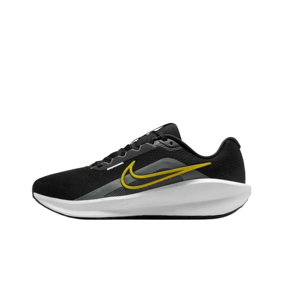 Nike DOWNSHIFTER 13 Дышащие Поддерживающие Светоотражающие Беговые Кроссовки Мужские Черные Желтые