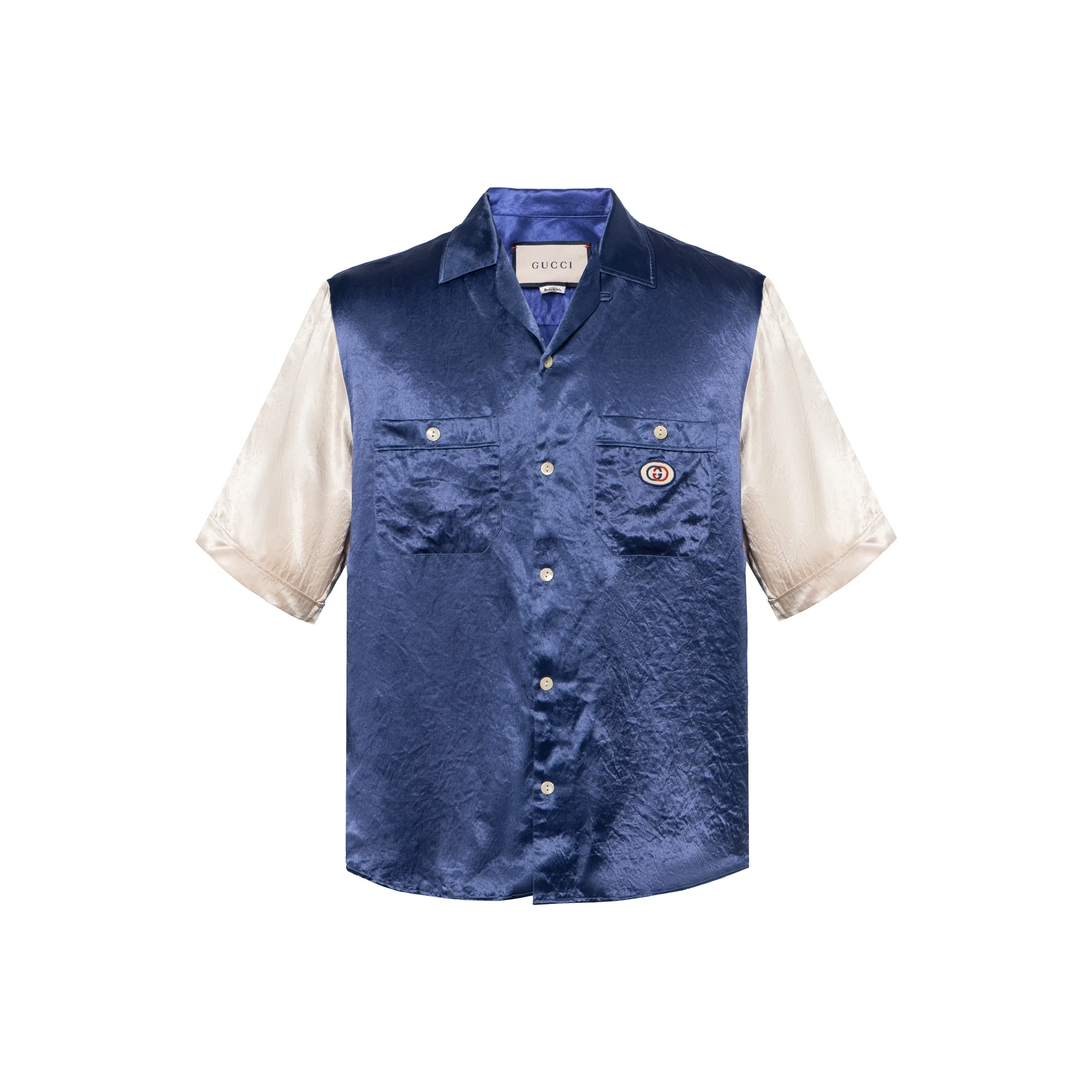 GUCCI Blue Men's Shirts GUCCI Синие Мужские Рубашки