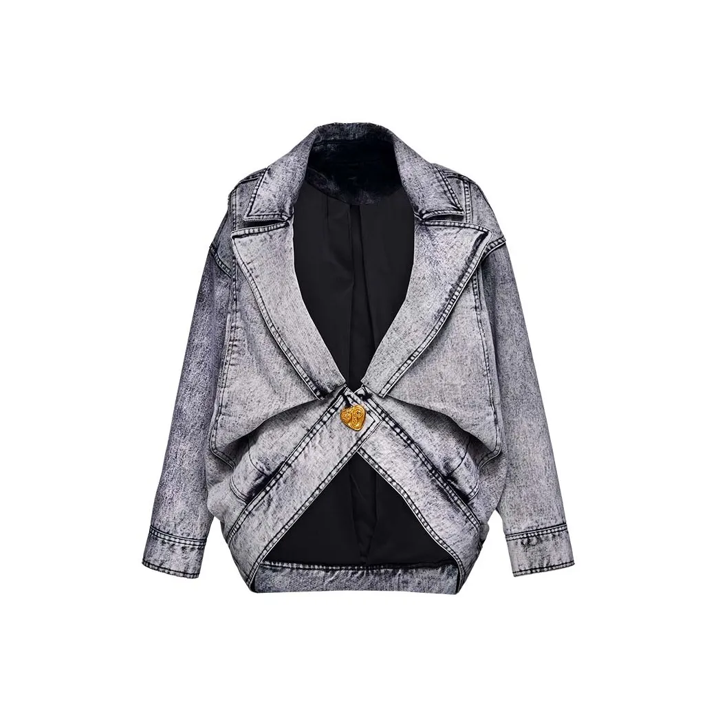 Laurence Chico 3D-эффект Cutting Пальто Унисекс Черный