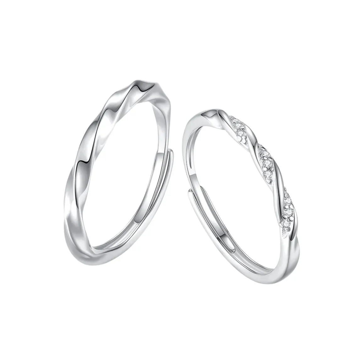 QUIET LOVE Искусственный топаз кольца унисекс