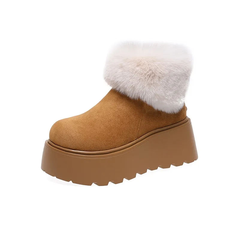 QINBU Утепленная обувь Термическая с увеличением высоты Устойчивая к истиранию Носки Crew Сноубутсы Женские